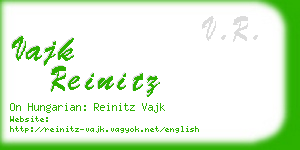 vajk reinitz business card
